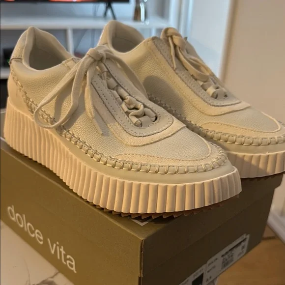 Dolce Vita Cream Sneakers - Picture 1 of 5